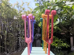 Diapasons thérapeutiques – soin énergétique en sonothérapie à Pineabayah Diapasons thérapeutiques utilisés en sonothérapie pour rééquilibrer les chakras