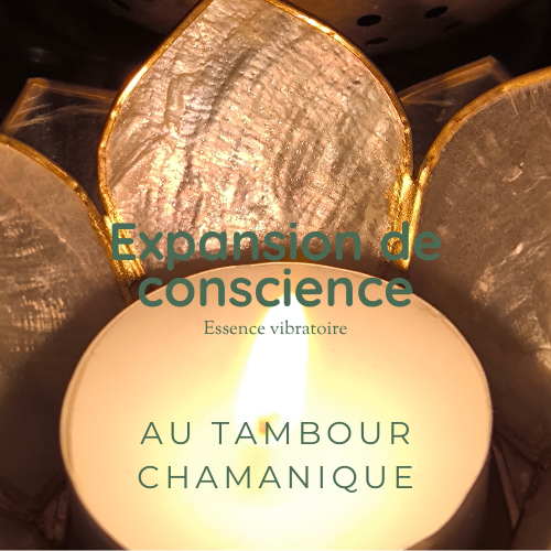 Bougie et lumière blanche utilisées lors d’un voyage au tambour chamanique pour l’expansion de conscience