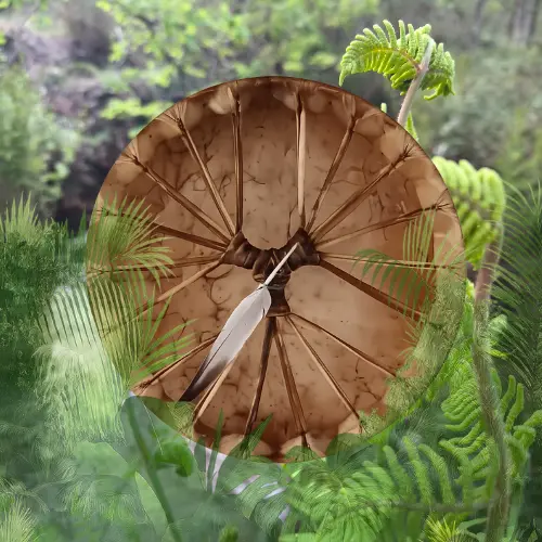 Cadre chamanique respectueux | Soins chamaniques Pineabayah Tambour chamanique dans un cadre rituel respectueux pour les soins chamaniques Pineabayah